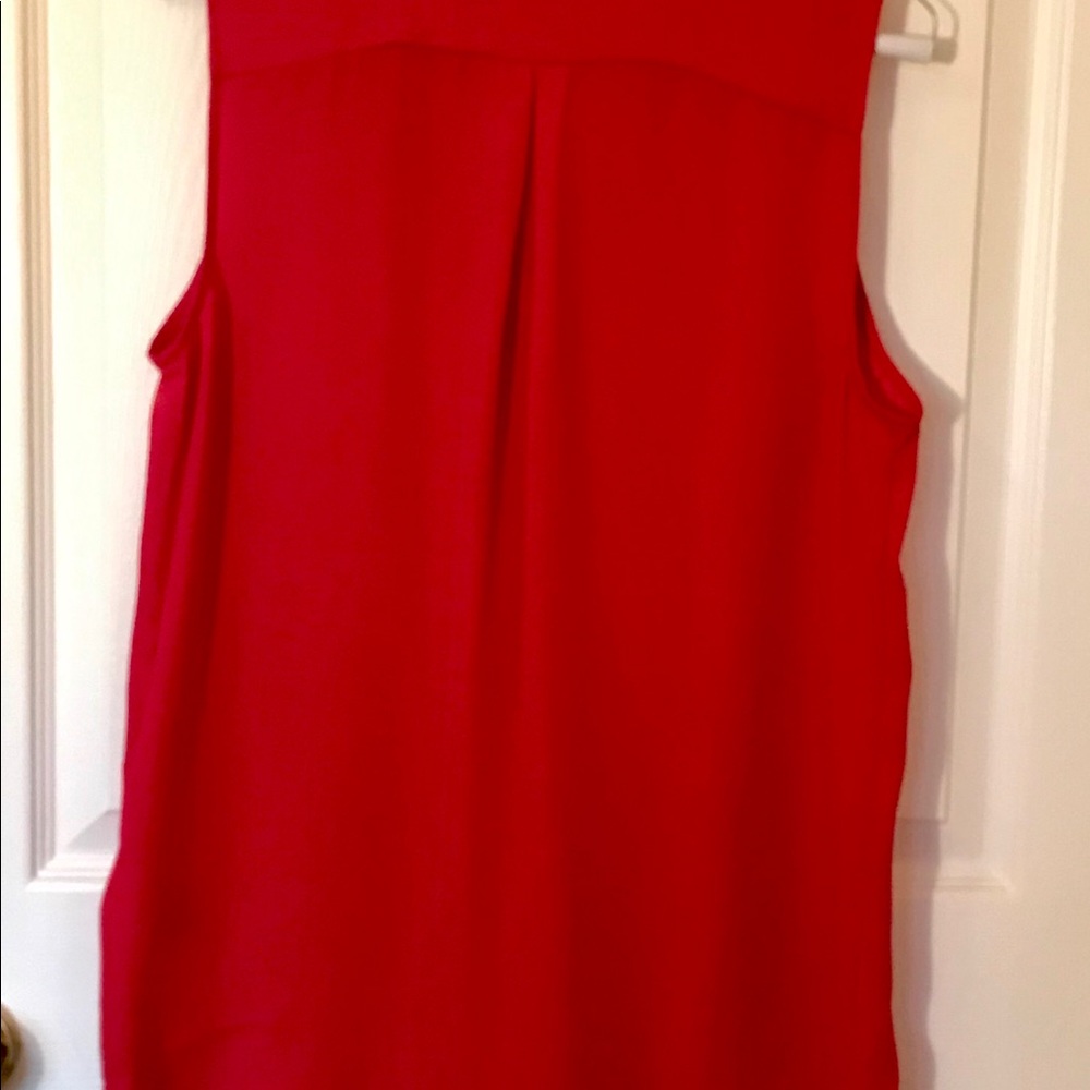 Sleeveless red blouse size small